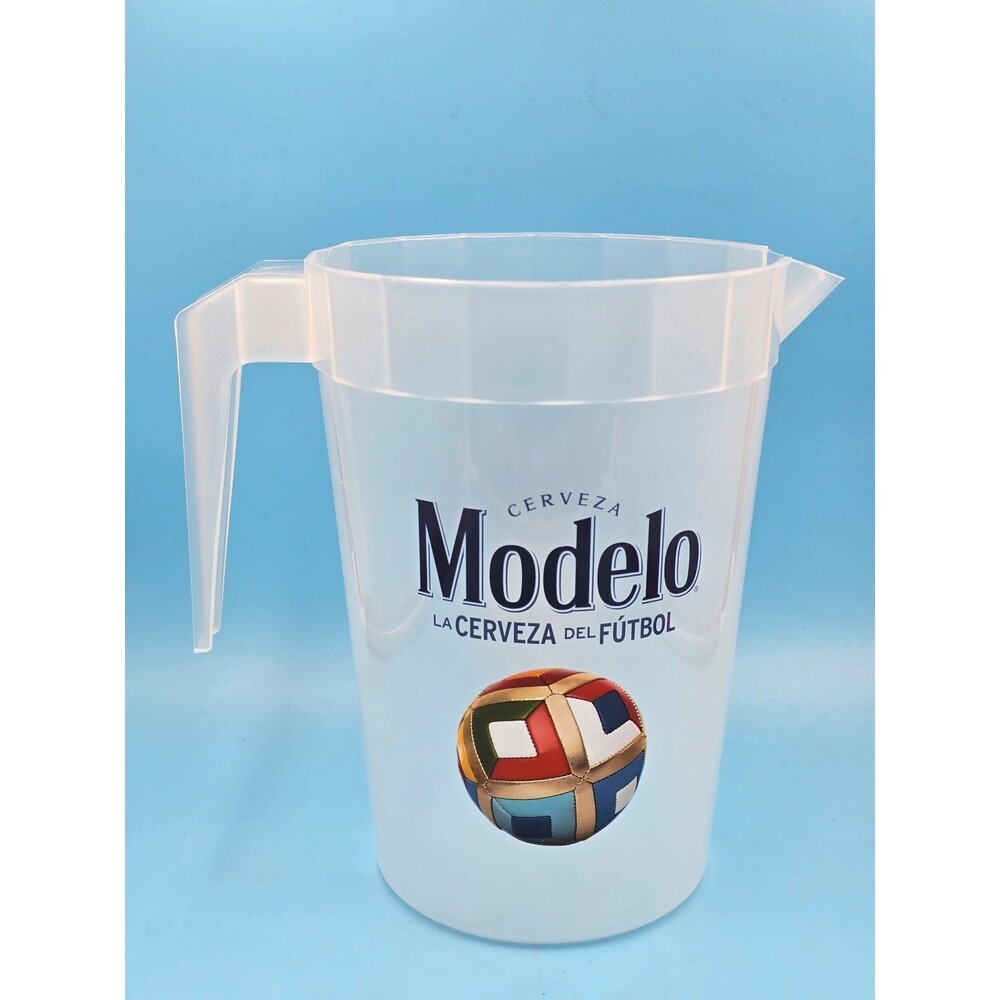 Modelo "La Cerveza del Fútbol" promotional plastic beer pitcher New